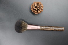 M901 Tan hair make-up brush set with old native wooden handle