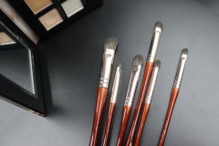 M904 Gray Gradient Hair Xiaoman Waist Maroon Handle Makeup Brush Set