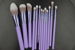 M1302 White Hair Taro Purple Handle Makeup Brush Set