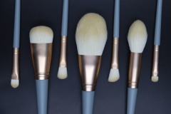 M1501 Beige Hair Sky Blue Handle Makeup Brush Set