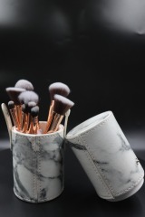 M903 Brown Gradient Hair Gold Tube Marble Plastic Handle Makeup Brush Set