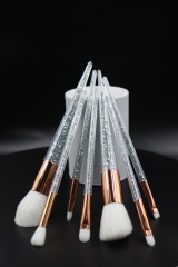 M704 White hair gold ferrules filled with broken diamonds plastic handle