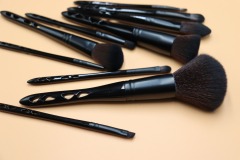 10Pcs Professional Vegan Wholesale Custom Logo Makeup Brush Manufacturer Luxury Label Black Makeup Brushes