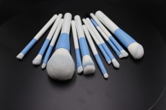 M1206 12Pcs Premium Synthetic Kabuki Eye Shadows Make Up Brushes, Eyeliner Brushes Blending Face Powder Blush Cosmetics Brushes Tool Kit