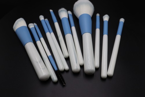 M1206 12Pcs Premium Synthetic Kabuki Eye Shadows Make Up Brushes, Eyeliner Brushes Blending Face Powder Blush Cosmetics Brushes Tool Kit