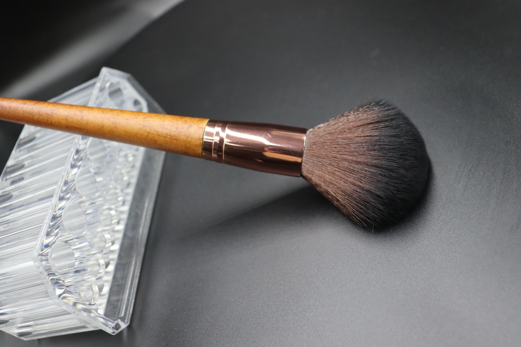 M1205 12pcs log style loose powder brush foundation brush fan-shaped highlight brush