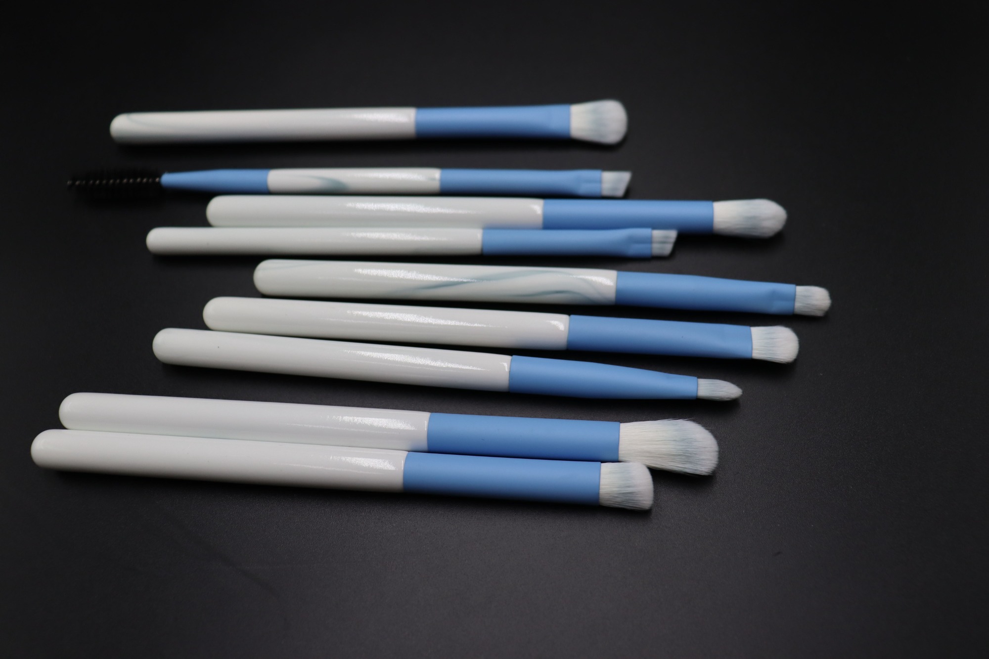 M1206 12Pcs Premium Synthetic Kabuki Eye Shadows Make Up Brushes, Eyeliner Brushes Blending Face Powder Blush Cosmetics Brushes Tool Kit