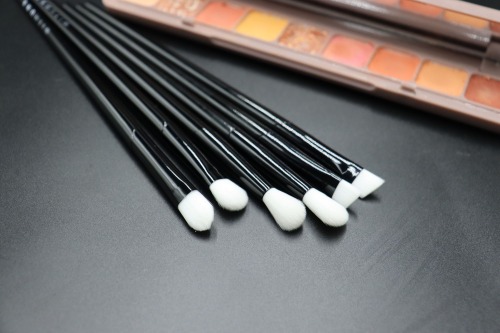 MEIKCO Professional Makeup Brushes Wooden Handle Cosmetics Brushes Foundation Concealer Powder Face Eye Make up Brushes Kit, Black