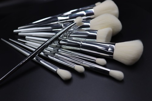 Factory latest design full body technology sense metal silver handle 11pcsmakeup brush set