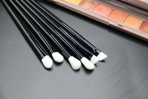 MEIKCO Professional Makeup Brushes Wooden Handle Cosmetics Brushes Foundation Concealer Powder Face Eye Make up Brushes Kit, Black