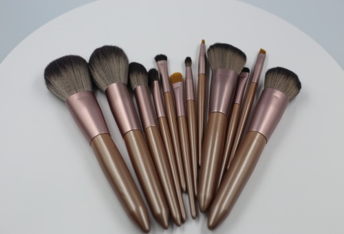 M1209 High-end textured 12 rose gold handle loose powder brush foundation brush eye shadow brush