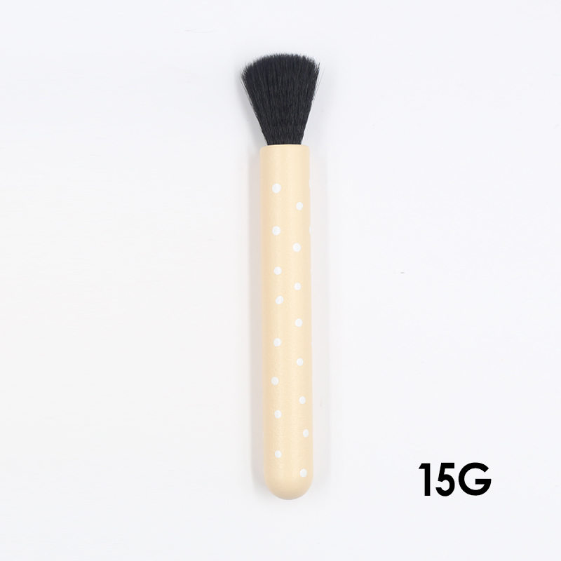 Yellow stippling brush partial brush with wooden or plastic handle