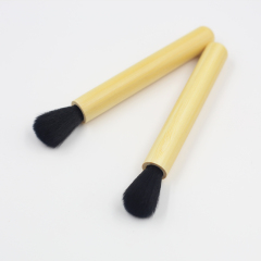 Yellow stippling brush partial brush with wooden or plastic handle
