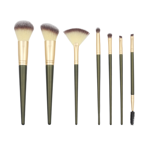 Dark green seven sets of brushes, 2 kinds of hair colors are optional