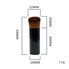 Portable mini foundation brush with opp packaging can be customized ogo