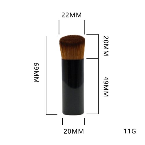 Portable mini foundation brush with opp packaging can be customized ogo