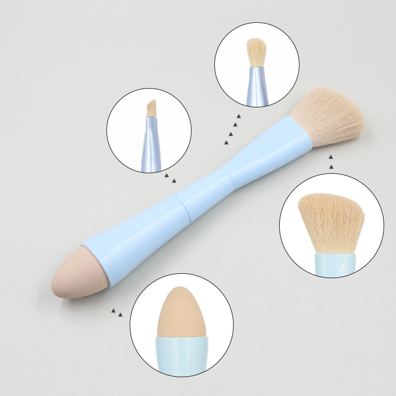 Four-in-one multi-function makeup brush portable makeup brush can change color
