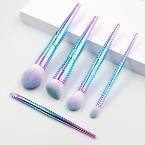 Mermaid Streamer Laser Blue Gradient Pink Gradient Makeup Brush Set