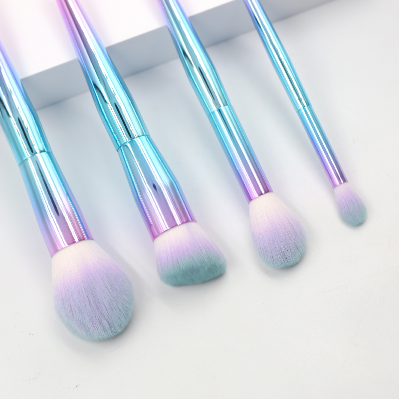 Mermaid Streamer Laser Blue Gradient Pink Gradient Makeup Brush Set