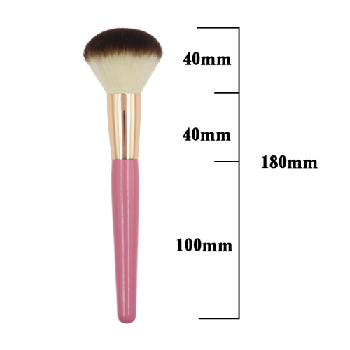 Nylon wool aluminum tube rose red handle loose powder brush