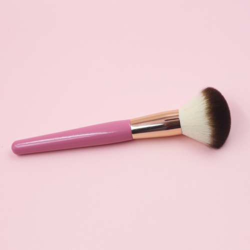 Nylon wool aluminum tube rose red handle loose powder brush