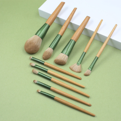 10pcs Yellow-green color makeup brush set