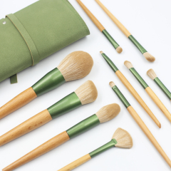 10pcs Yellow-green color makeup brush set