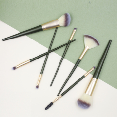 M707 dark green handle brown bristle makeup brush set