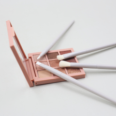 M1114 Factory custom skin-friendly gray hairy white handle make-up brush set