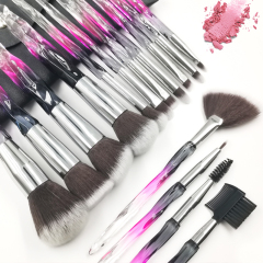 M1503 Crystal series makeup brushes can be customized with various rose crystal gradient handles