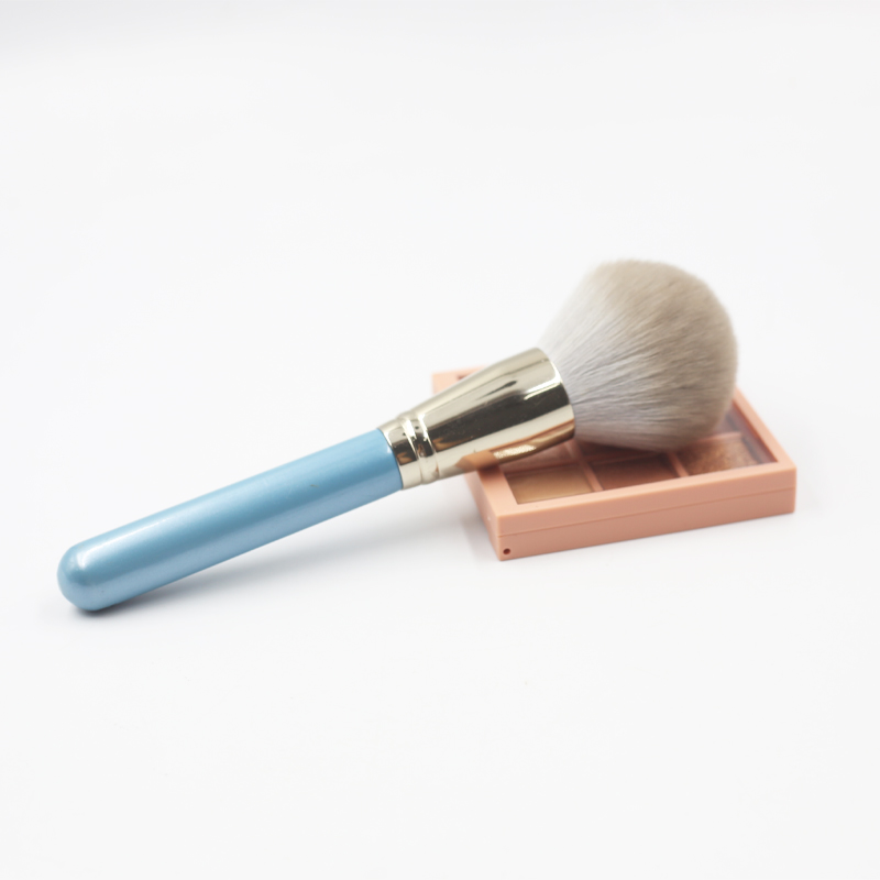 High quality sky blue handle reinforced aluminum tube synthetic brush