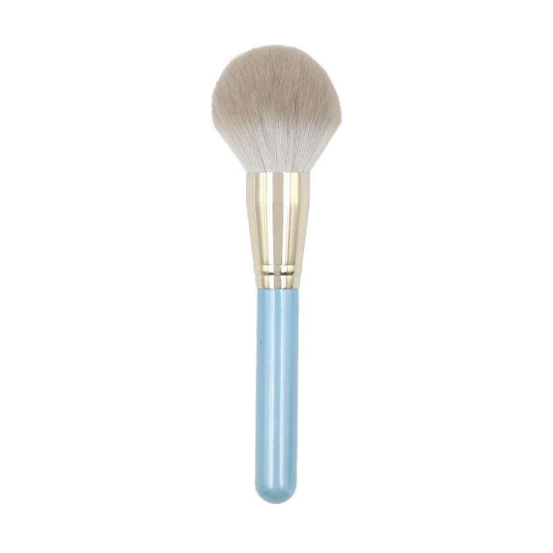 High quality sky blue handle reinforced aluminum tube synthetic brush