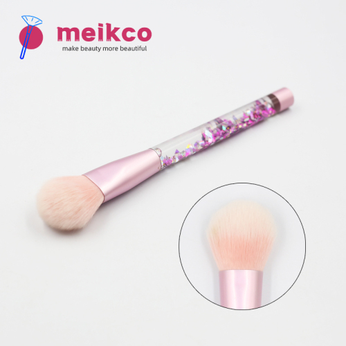 High quality color flow core handle thickened aluminum tube blush brush