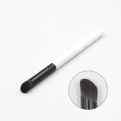 High quality white handle reinforced aluminum tube synthetic hairy finger brush