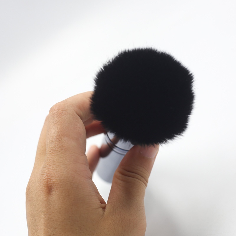 High quality dark blue reinforced aluminum pipe handle synthetic brush