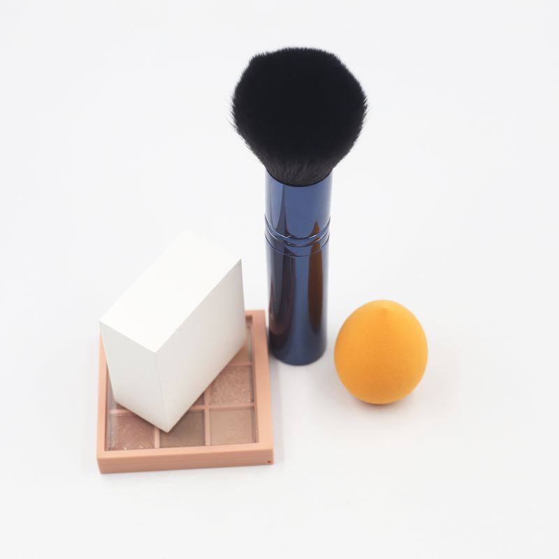 High quality dark blue reinforced aluminum pipe handle synthetic brush