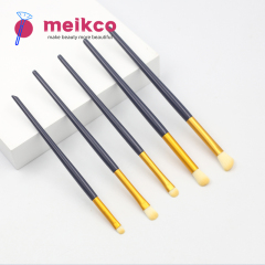 5pcs high quality purple handle thickened aluminum tube white hair eye brush