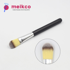 High quality wooden handle thickened aluminum tube tongue shaped small foundation brush