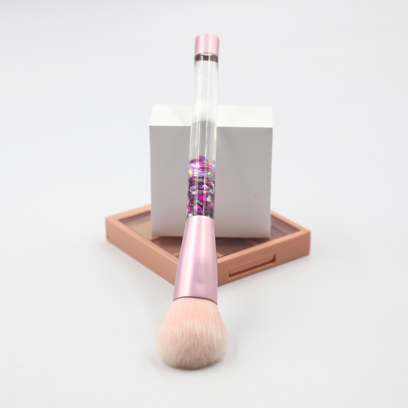 High quality color flow core handle thickened aluminum tube blush brush