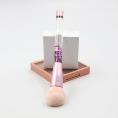 High quality color flow core handle thickened aluminum tube blush brush