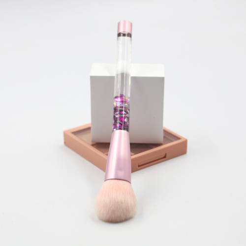 High quality color flow core handle thickened aluminum tube blush brush