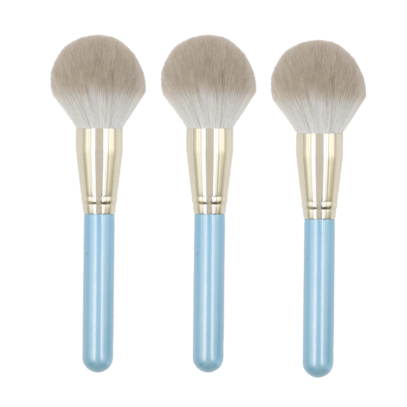 High quality sky blue handle reinforced aluminum tube synthetic brush
