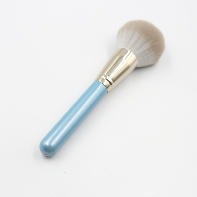 High quality sky blue handle reinforced aluminum tube synthetic brush