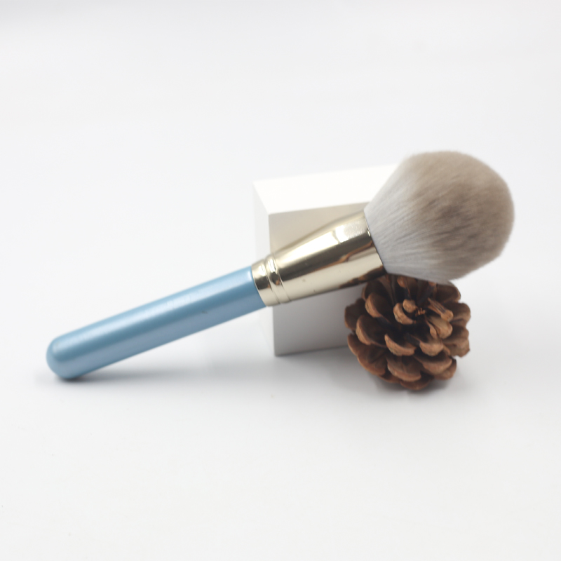 High quality sky blue handle reinforced aluminum tube synthetic brush