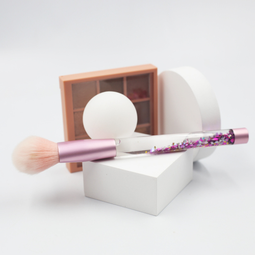 High quality color flow core handle thickened aluminum tube blush brush