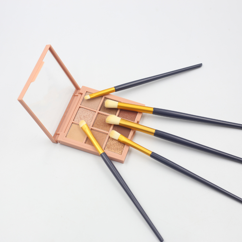 5pcs high quality purple handle thickened aluminum tube white hair eye brush