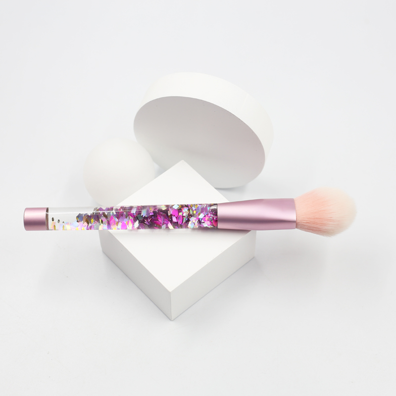 High quality color flow core handle thickened aluminum tube blush brush