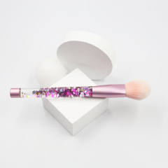 High quality color flow core handle thickened aluminum tube blush brush