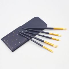 5pcs high quality purple handle thickened aluminum tube white hair eye brush