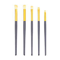 5pcs high quality purple handle thickened aluminum tube white hair eye brush